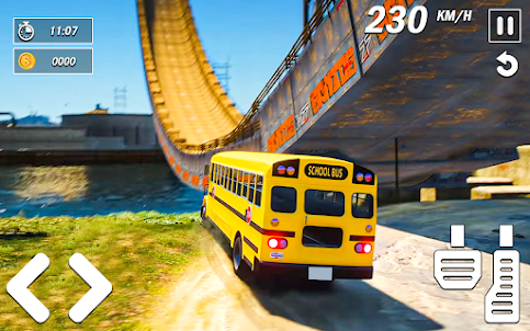 School Bus Driving: Ramp Stunt