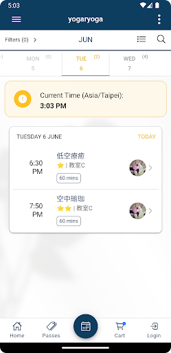 Android application Yogar Yoga 瑜家瑜珈 screenshort