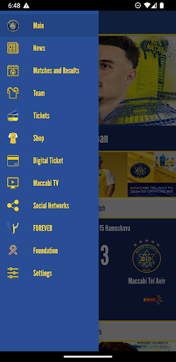 Android application Maccabi Tel Aviv FC screenshort