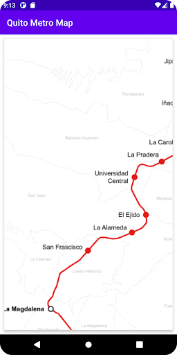 Quito Metro Map Screen 3