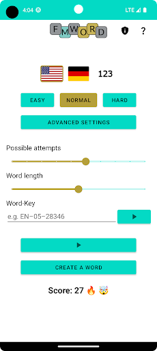 Find my Word Screen 2