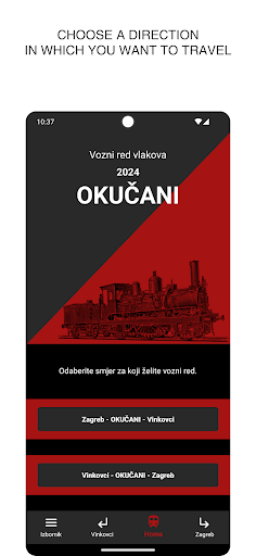 Okučani train timetable