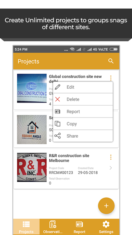 Site Inspection - Snagging - 2.1 - (Android)