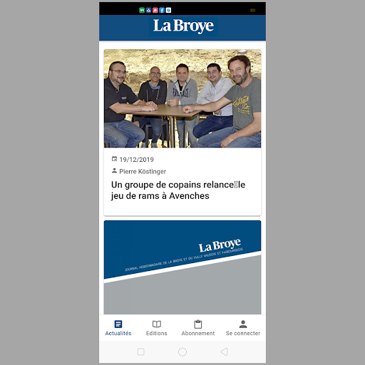 Android application La Broye Hebdo screenshort