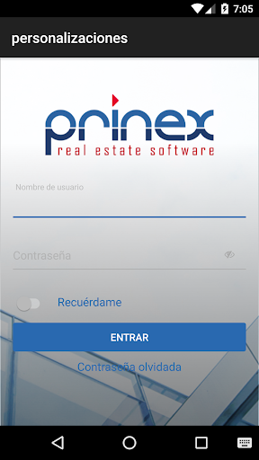 Android application Personalizaciones screenshort