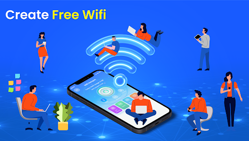 Android application WiFi Hotspot - Speed test & QR screenshort