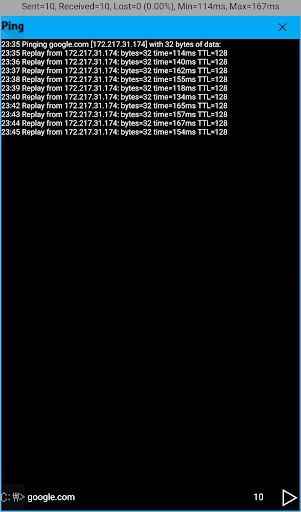 Android application Ping Test - 핑테스트 screenshort