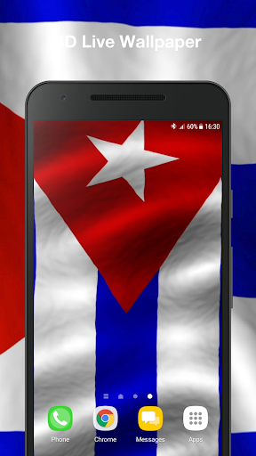 Android application 3d Cuba Flag Live Wallpaper screenshort