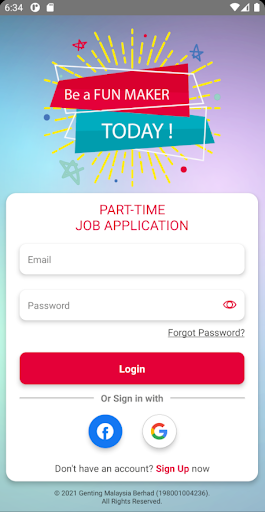 Android application RWG Part-Timers screenshort