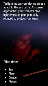 Twilight: Blue light filter  screenshots 3