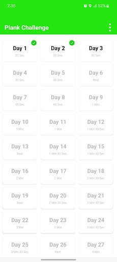 Android application Plank Challenge 30 Days screenshort