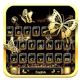 Gold Butterflies Keyboard Theme icon