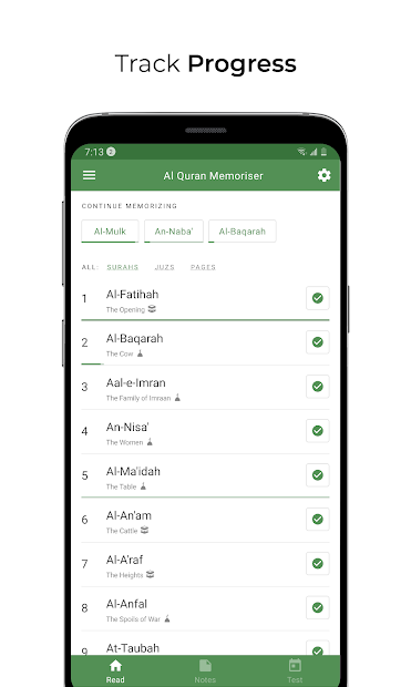 Screenshot 2 Al Quran Memoriser android