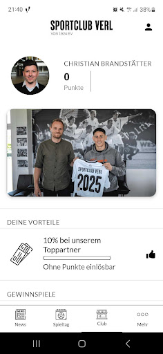 Android application Sportclub Verl screenshort