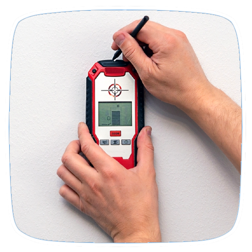 How to Use a Stud Finder Logo