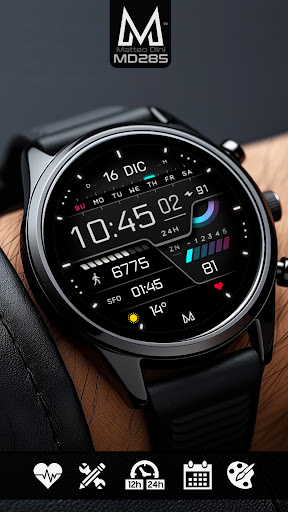 Android application MD285: Digital watch face screenshort