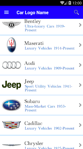 Car Logo Name Screen 2