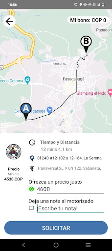 Android application Moto Express screenshort