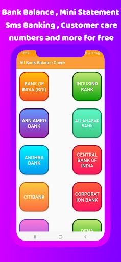 Bank Balance Check Enquiry App Screen 2