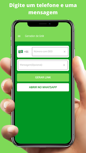 Android application Gerador de link pro zap screenshort