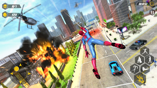 Spider Superhero : Super Rope Man Crime City 1.1 screenshots 8