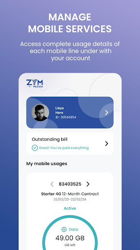ZYM Mobile Screen 2