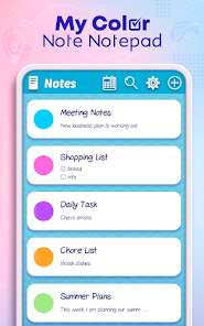 My Color Note Notepad  screenshots 6