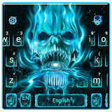 Neon Skull Flame Keyboard icon
