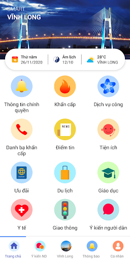 Android application Smart Vĩnh Long screenshort