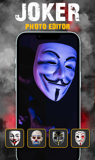 Android application Joker Face Mask Photo Editor screenshort