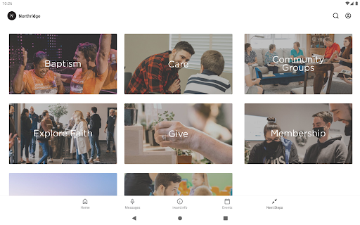 Screenshot of Northridge Church App