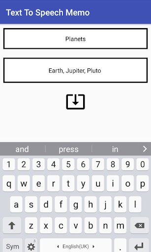 Text To Speech Memo Screen 2