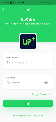 Android application UpCare Doctors: (Doctors only) screenshort