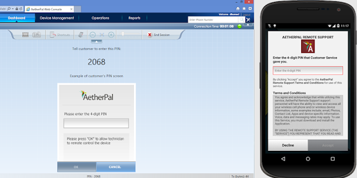 Android application AetherPal Remote Support Resou screenshort