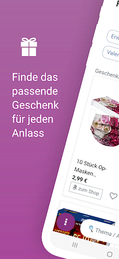 Android application Finde das passende Geschenk screenshort