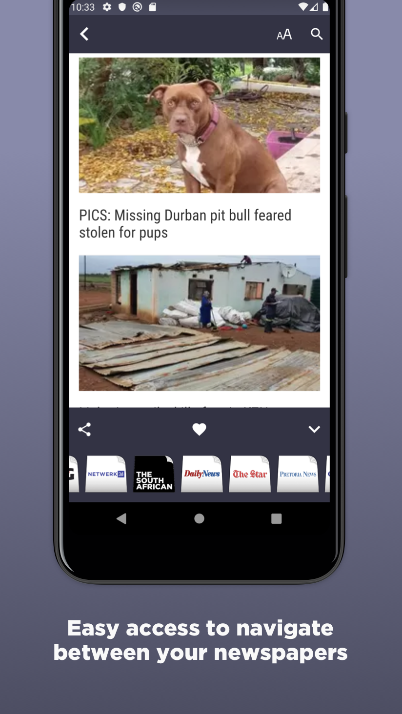 Android application South African Newspapers screenshort