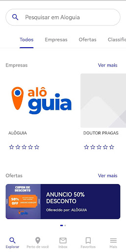 Android application Alôguia screenshort