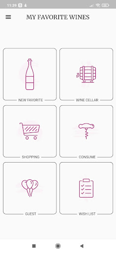 Android application My Favorite Wines screenshort