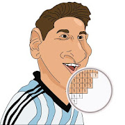 Color by number Caricatures Soccer Players