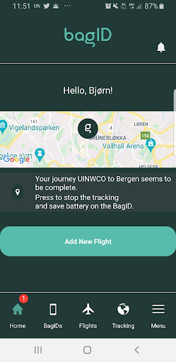 Android application BagID screenshort