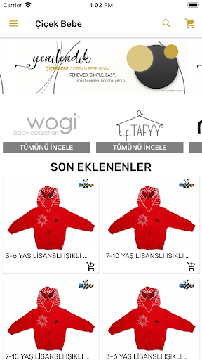 Android application Çiçek Bebe screenshort