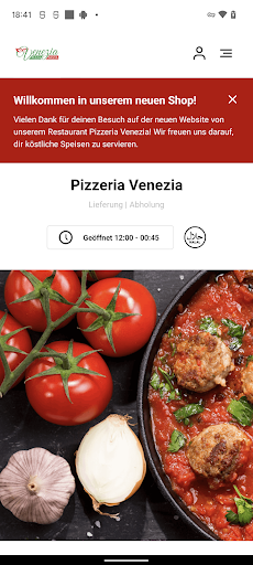 Android application Pizzeria Venezia Lieferservice screenshort