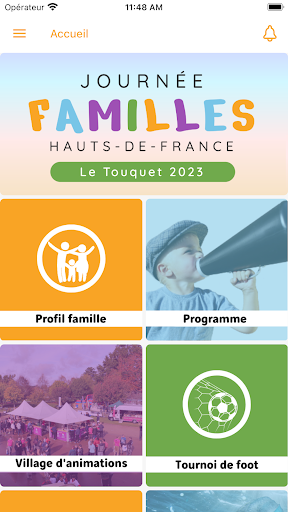 Android application Journée Familles 2023 screenshort