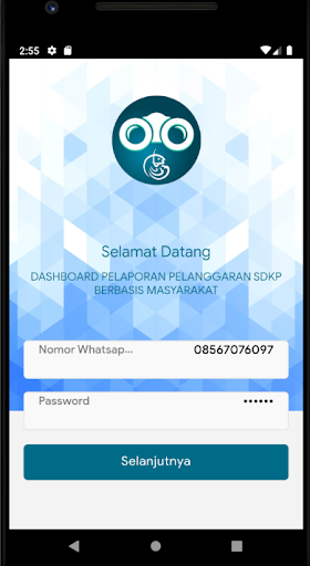 Android application Lapor Wasmas screenshort