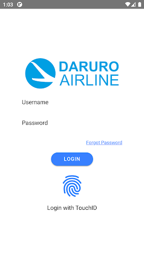 Android application Daruro Airline screenshort