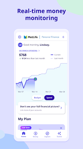 MetLife Personal Finance App Screen 3
