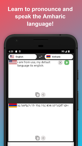 English to Amharic Translator Screen 2