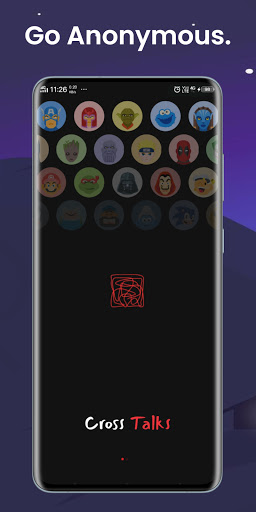 Android application CrossTalks -Go Anonymous with screenshort