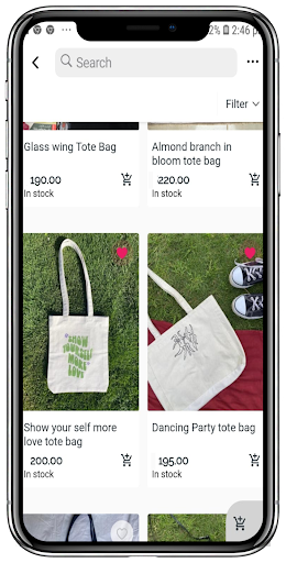 Android application The Crafty Store screenshort