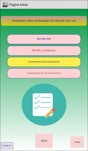 Android application Exámenes T. S. Alojamiento SAS screenshort
